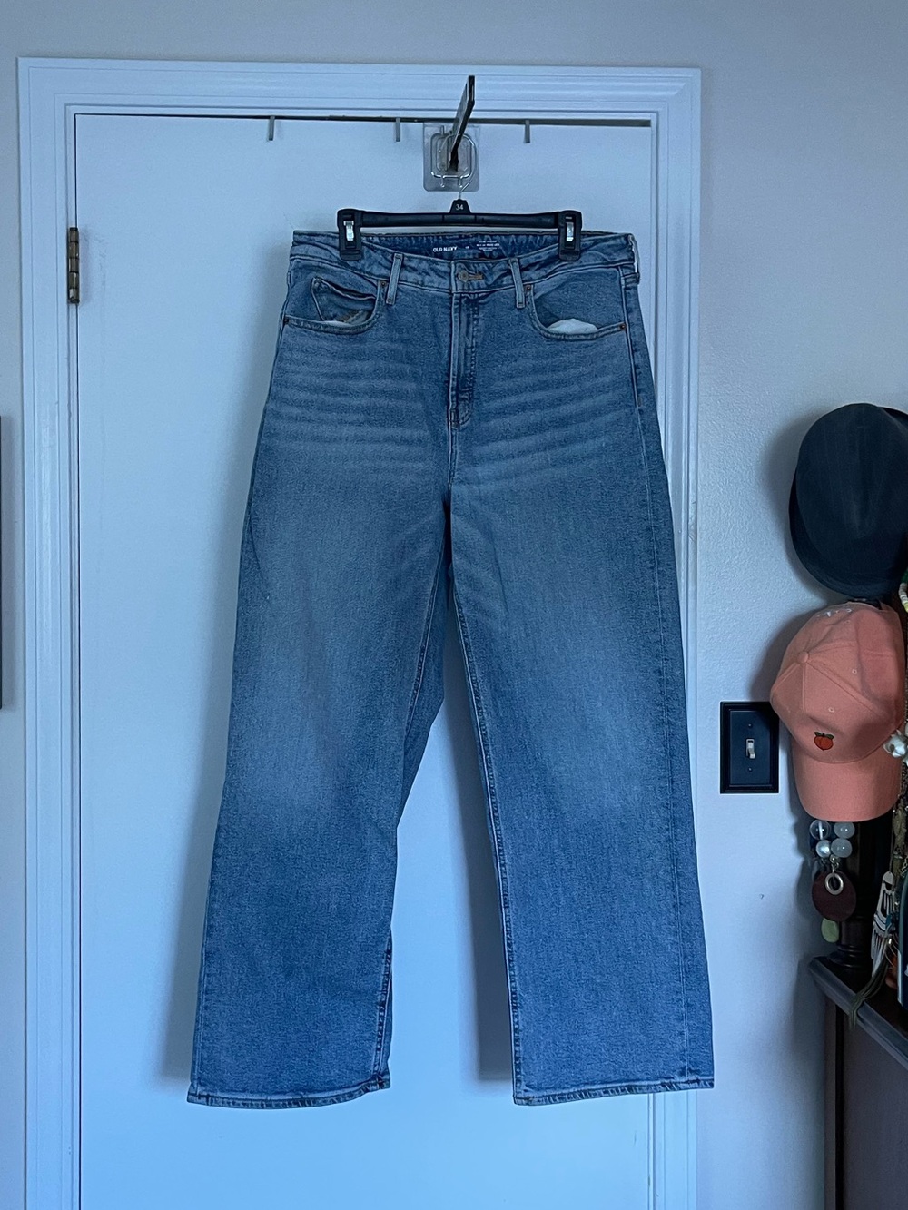 Old Navy extra high rise wide leg secret smooth pocket jeans